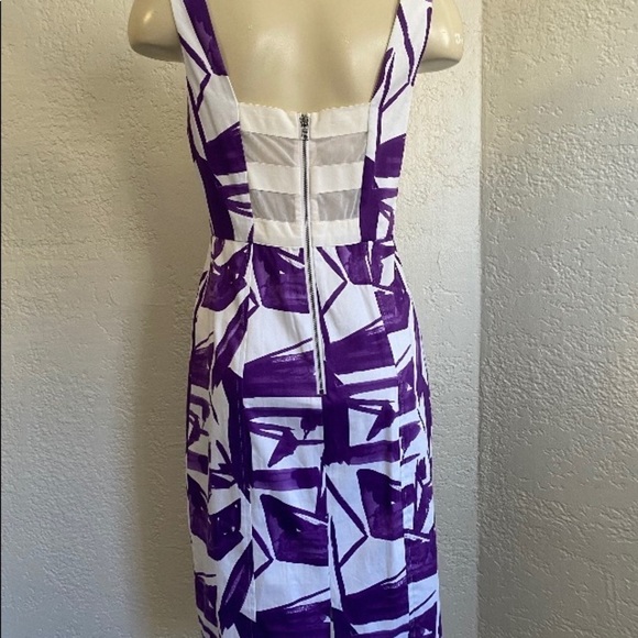 ALICE +OLIVIA  brushstroke print dress. M /L ?( missing) - Picture 3 of 7